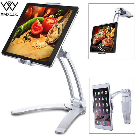 XMXCZKJ Kitchen Tablet Stand Wall Desk Tablet Mount Stand Fit For 5-10.5 inch Width Tablet  Metal Bracket Smartphones Holders ► Photo 1/6