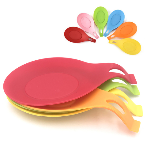 Food Grade Silicone Spoon Mat Silicone Heat Resistant Placemat Tray Spoon Pad Drink Glass Coaster Hot Sale Kitchen Tool 5z ► Photo 1/5