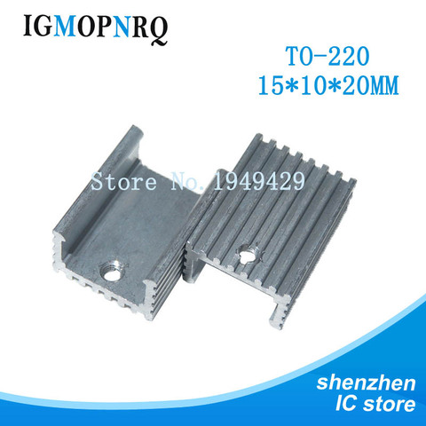 10pcs TO-220 Transistor with 15 * 10 * 20mm Aluminum Heatsink Radiator for TO220 15x10x20mm Transistors White ► Photo 1/2