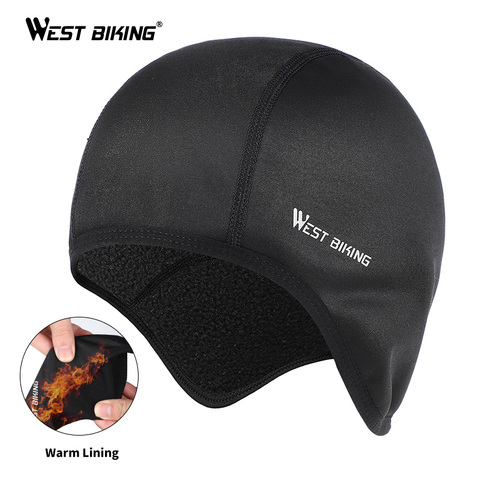 WEST BIKING Cycling Cap Man Woman Winter Outdoor Running Skiing Fleece Warm Bandana Hat MTB Bike Helmet Liner Sports Headwear ► Photo 1/6