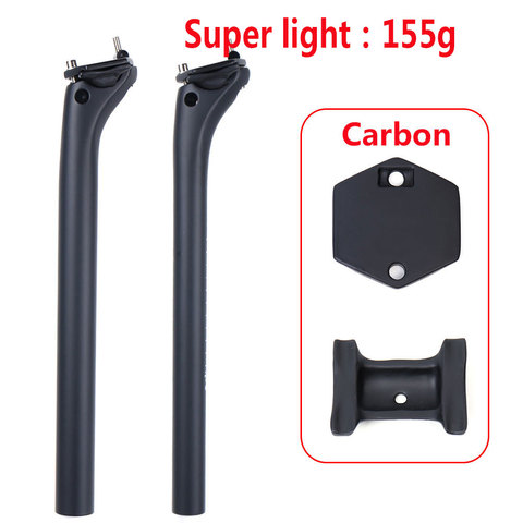 road bike seatpost carbon fiber 27.2/30.9/31.6mm mountain bike carbon seat post offset 20mm light 155g ► Photo 1/6