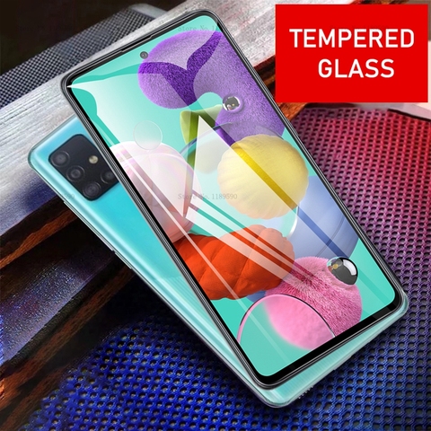 Protective Glass On For Samsung Galaxy A 51 A51 Case Screen Protector For Galaxy A71 A 71 A515 A70 A50 Tempered Glass Guard Film ► Photo 1/6