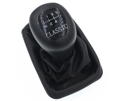 High Quality 5 Speed Car Shift Gear Knobs With Gaitor For Mercedes Benz W202 C Class CLASSIC AVANTGARDE ELEGANCE ► Photo 1/6
