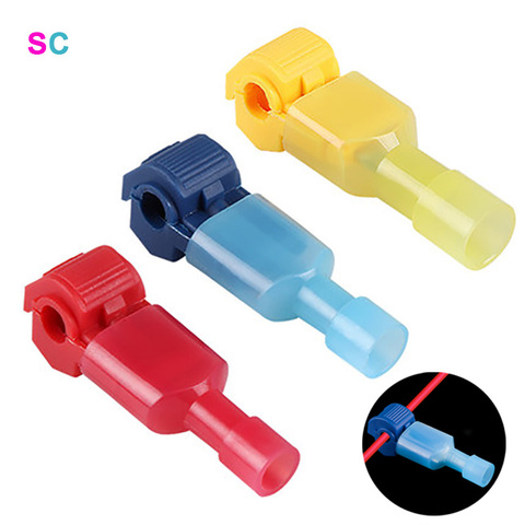 T Tap Type Electrical Connector Fast Wire Terminal Connectors Splice and Insulated Male Female Terminals for Car Connecting Line ► Photo 1/6