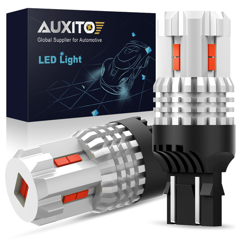 AUXITO 2x Newest 7443 7444 7440 7441 992 W21/5W LED Bulbs For Reverse Brake Tail RV Turn Signal Lights Parking lamp White 6000K ► Photo 1/6