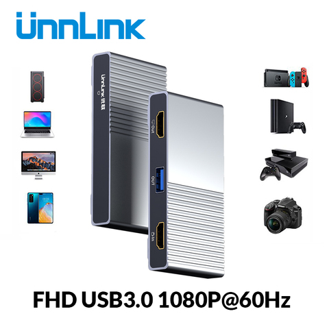 Buy Online Unnlink Usb3 0 Game Uvc Capture Card Video Capture 1080 60hz Record Live Streaming For Camera Webcam Pc Ps3 Ps4 Tv Xbox Switch Alitools