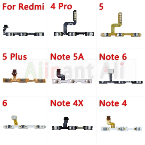 Side Switch Volume Button On-Off Key Power Flex Cable For Xiaomi Redmi Note 4 5 6 4A 4x 5A 6A Plus Pro Power Flex ► Photo 1/6