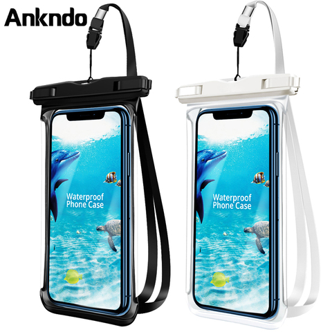 Ankndo Waterproof Phone Case Transparent Mobile Phone Underwater Storage Bag Soft Cellphone Swimming Diving Protective Case ► Photo 1/6