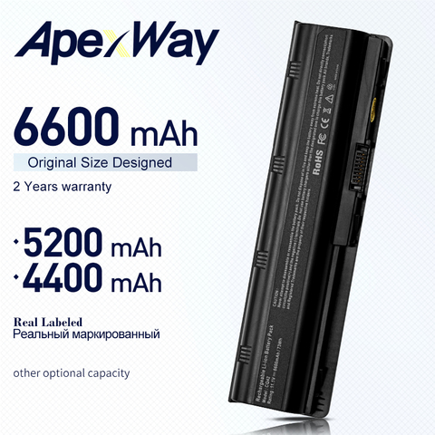 ApexWay MU06 battery for HP Pavilion DM4 DV3 DV5 DV6 DV7 G4 G6 G7 G72 G62 G42 for Compaq Presario CQ32 CQ42 CQ43 CQ56 CQ62 CQ72 ► Photo 1/6