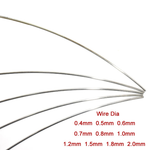 A2 Stainless Steel Spring Steel Wire Dia 0.4 0.5 0.6 0.7 0.8 1.0 1.5 1.8 2.0mm DIY Accessories Select Length 1 Meter 5 Meters ► Photo 1/5