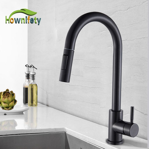 Matte Black /Nickel Kitchen Faucet Pull Out Kitchen Sink Water Tap Single Handle Mixer Tap 360 Rotation Kitchen Shower Faucet ► Photo 1/6
