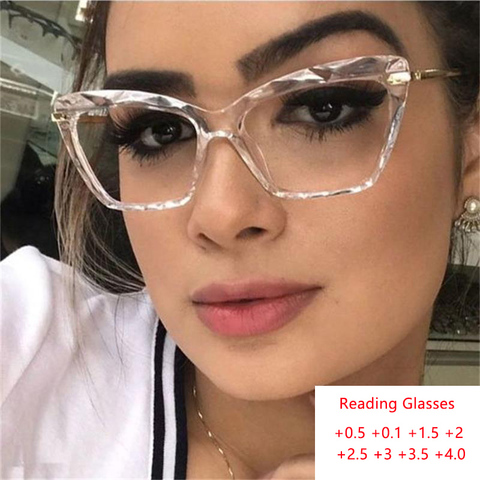 Clear Cat Eye Spectacles Transparent Glasses Optical Frames Luxury Brand Fashion Reading Glasses armação de oculos feminino ► Photo 1/6