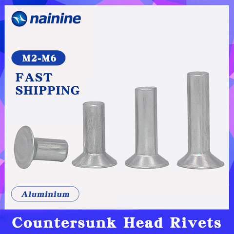 [M2 M2.5 M3 M4 M5 M6] Countersunk Head Rivets Aluminum Solid Rivet GB869 ► Photo 1/4