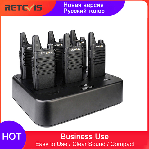 Mini Handy Walkie Talkie 6 pcs Retevis RT622 PMR Radio RT22 Walkie-talkies FRS Two Way Radio Business Radio for Hotel Restaurant ► Photo 1/6