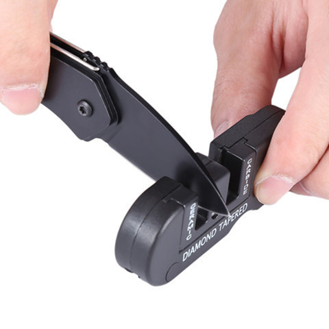 Portable Tungsten Ceramic Carbide Knife Whetstone Sharpener Sharpen Fish Hook Pocket Diamond Tools Camping Hike Outdoor ► Photo 1/6