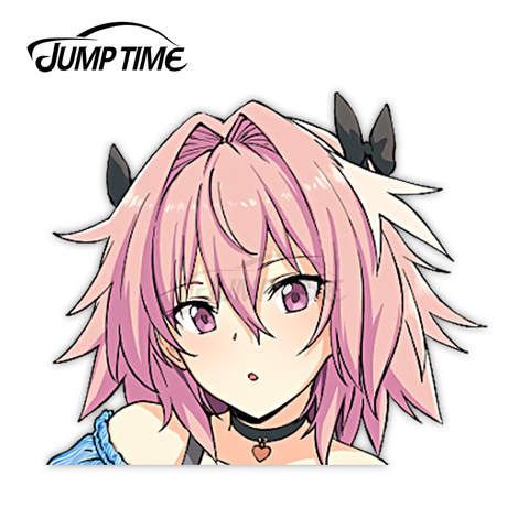 Buy Online Jump Time Fate Apocrypha Astolfo Black Rider 3 8 5 Big Head Anime Peeker Vinyl Decal Waifu Kawaii Girl Car Stickers Alitools