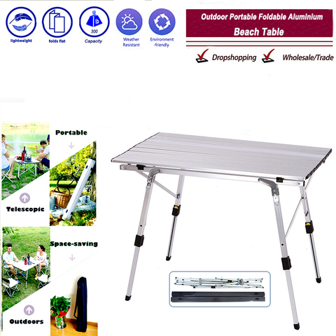 Outdoor Folding Table Chair   Camping Aluminium Alloy Picnic Table Waterproof Durable Folding Table Desk For 90*53cm ► Photo 1/6