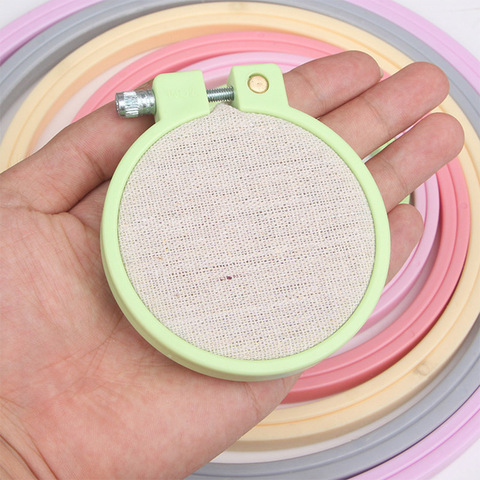 Embroidered Stretch Embroidery Hoops  Tool Embroidered Hoop Circles  Embroidery Frame Ring Random Color Hand Sewing Accessories ► Photo 1/6