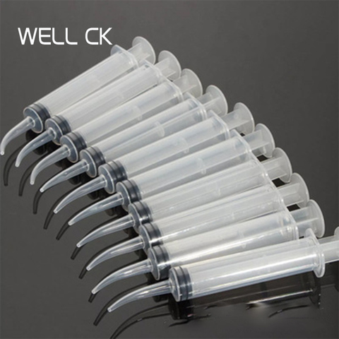 5pcs Disposable Elbow Syringe 12ml Dental Irrigation Syringe With Tip Dental Kit Tooth Whitening Material Dental Instrument ► Photo 1/6