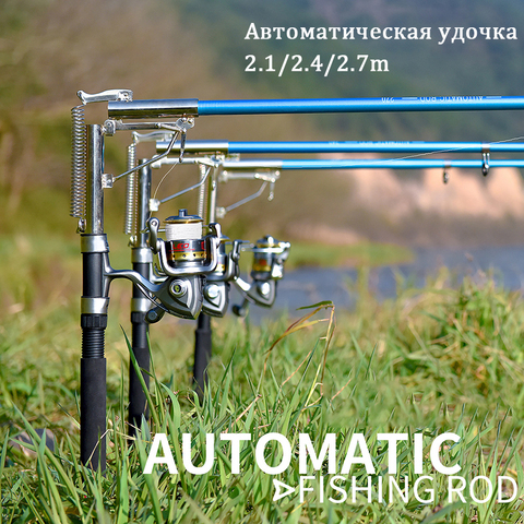 Automatic Fishing Rod 1.8-2.7M Sea River Fishing Telescopic Rod Spinning Ring Rod Self-Tapping Fishing Rod ► Photo 1/6