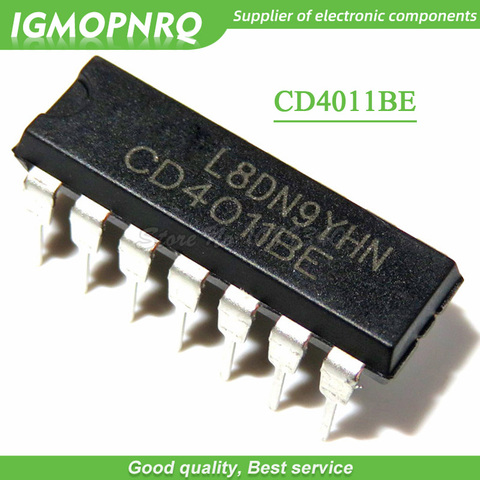 10pcs CD4011 CD4011BE HEF4011BP HEF4011 DIP-14 Quad 2-Input Buffered chip new original ► Photo 1/1