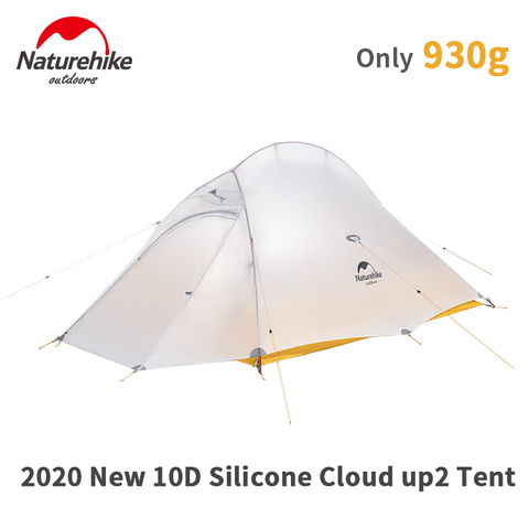 Naturehike Upgrade 10D Cloud Up Camping Tent  930g Ultralight 2 Presons Outdoors Camping 10D Silicone Hikeing Tent With free Mat ► Photo 1/6