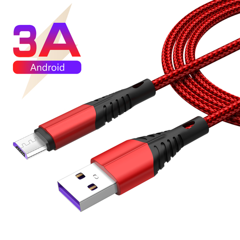 1m/2m/3m 3A Micro USB Cable Fast Data Charger Cable For Samsung Galaxy J6 A6 A7 J4 Plus Huawei OPPO Vivo PS4 Controller Xbox One ► Photo 1/6