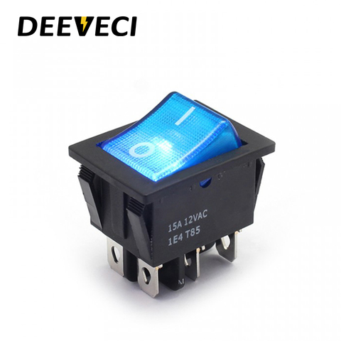 KCD4 white yellow 12v 220v 110v explosion proof lamp toggle switch 6pins latching on off freeze illuminated button rocker switch ► Photo 1/5