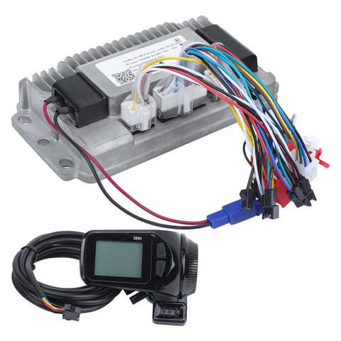 36V 48V 500W 1000W Electric Bicycle Tricycle Motorcycle 3-mode Sine  Brushless Controller + LCD Display/ Half Twist Throttle ► Photo 1/6