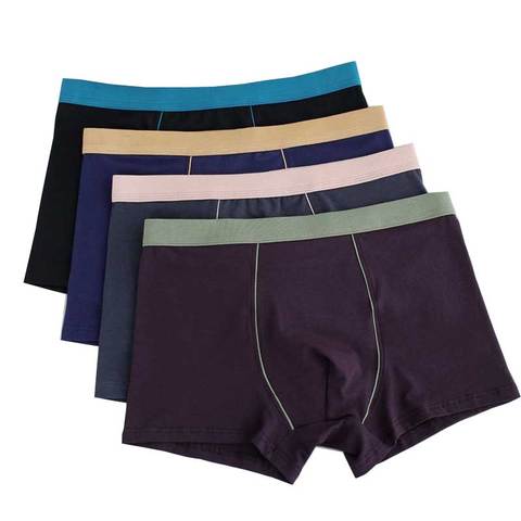 Plus Size Male Underwear 4 Pcs/lot Men Underwear Boxers Shorts Cotton Cuecas Boxer Men Solid Underpants Man Boxer Large XL-9XL ► Photo 1/6