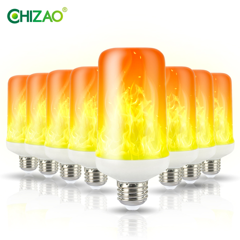 CHIZAO Flame effect decorative bulb LED dynamic flame light E12/14/26/27 Creative corn bulb Flame simulation effect Night light ► Photo 1/6