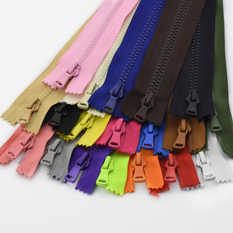 2pcs 5# 15/20/25 cm Resin Zipper Close-End Auto Lock ECO Colorful Plastic Zipper for Clothing ► Photo 1/5