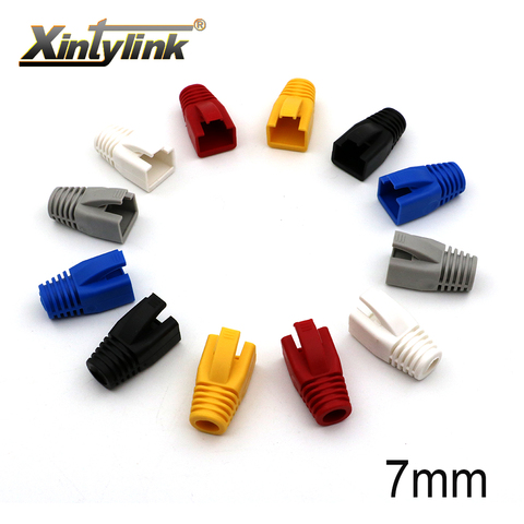 xintylink rj45 caps covers cat6 cat5e cat5 connector multicolour boots sheath protective sleeve rj 45 for ethernet cable network ► Photo 1/6