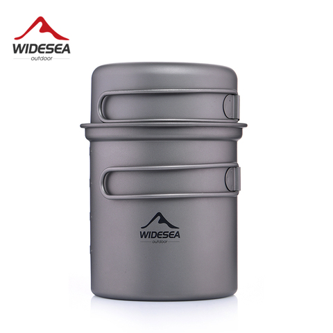 Widesea Titanium Camping Cookware Outdoor Cooking Set Pot Hiking Trekking Travel ► Photo 1/6