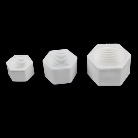 Plastic 1/2'' 3/4'' 1'' Female Thread End Plug Connector Plumbing Pipe Hexagon Shaped Blocked Caps PVC Tube Sealing Fittings ► Photo 1/5