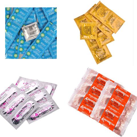 10pcs 20 pcs Large Oil Condom Delay Sex Dotted G Spot Condoms Intimate Erotic Toy for Men Safer Contraception Soomth Condom ► Photo 1/6