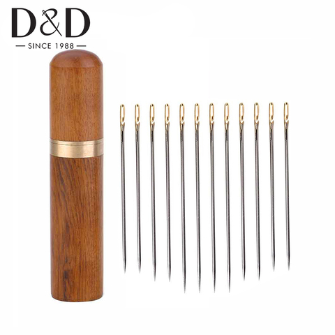 24pcs Big Eye Self Threading Needles  Embroidery Needle DIY Hand Sewing Needle&Vintage Needle Case Needlework Sewing Tools ► Photo 1/6