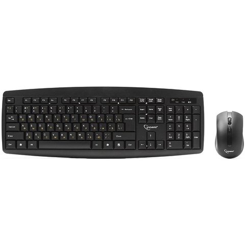 Set Keyboard + Mouse gembird kbs-8000, black, 2.4 GHz wireless ► Photo 1/2