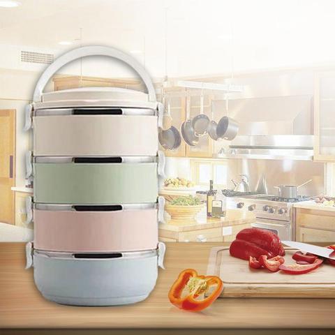 Compact Size Home Office Lunch Box Thermal Food Container Bento Box Thermos Stainless Steel Lunch Box For Kids Portable Picnic ► Photo 1/6