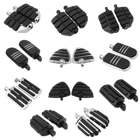 Motorcycle Front Driver Rider Rubber Foot Pegs Footrests Footpegs For Harley Honda Yamaha Kawasaki ► Photo 1/6