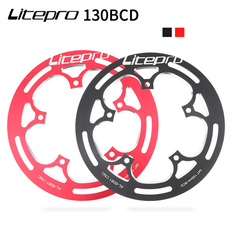 Chain Wheel Guard Plate Alloy 130BCD 52T Single Speed Chainring Sprocket Protection Disc Cover Folding Bike Part ► Photo 1/6