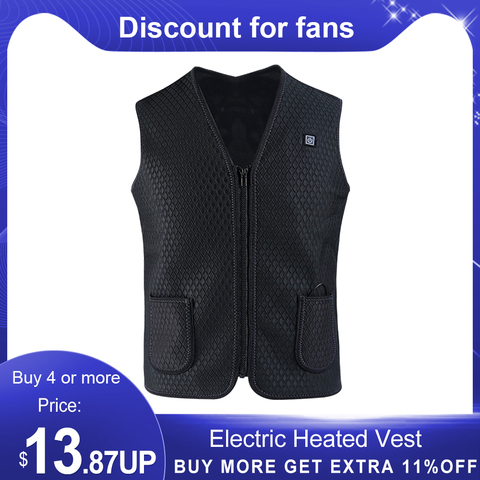 Electric Heated Vest Smart USB Charging 3 Speed Adjustable Temperature Electric Waistcoat Washable Heated VestsMen Women Elderly ► Photo 1/6