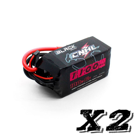 2UNITS CNHL Black Series lipo 1100mAh 6S 22.2V 100C Lipo Battery Pack ► Photo 1/3