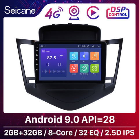 Seicane 9 Inch Android 9.0 Multimedia Player For 2013 2014 2015 Chevrolet Cruze GPS Navi 2din Car Radio Touchscreen Head Unit ► Photo 1/6