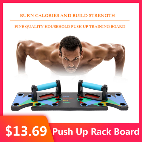 9 in 1 Push Up Rack Board Men Women Comprehensive Fitness Exercise Push-up Stands Body Building Training System Sport Home Gym ► Photo 1/1