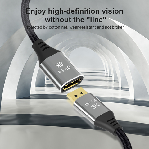 4K 144Hz 8K 60Hz Displayport extension cable DP 1.4 cable extension Displayport Male to female works with Displayport 1.4  port ► Photo 1/6