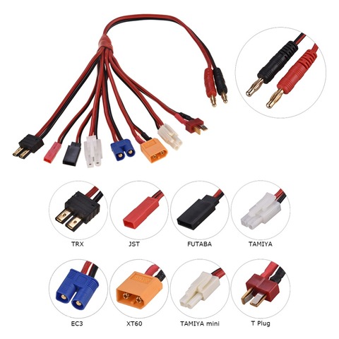 HTRC 8 in 1 Charger Cables Set for IMAX B6 Charger RC Part Lipo Battery Multi Charging Plug Convert Cable Line ► Photo 1/5
