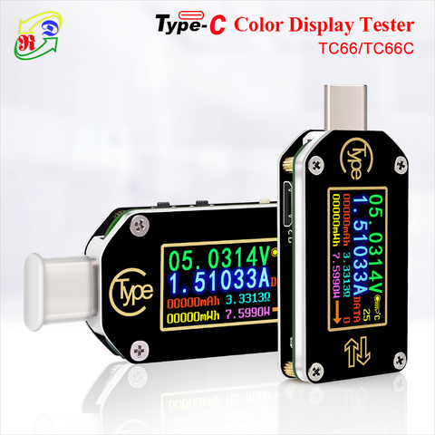 RD TC66/TC66C  Type-C PD trigger  USB-C Voltmeter ammeter voltage 2 way current meter multimeter PD charger battery USB Tester ► Photo 1/6