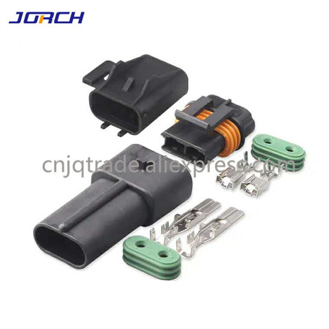 5 Set Delphi 2 Pin Female And Male Connector sealed automotive electrical connector 12033769  12034269 for Fan plug ► Photo 1/5