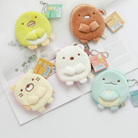 1pc lovely Sumikko Gurashi Plush Purse Toy Cartoon Stuffed Dolls for Kids girl Gift Coin Storage Purse Plush Wallet Hang Pendant ► Photo 1/5